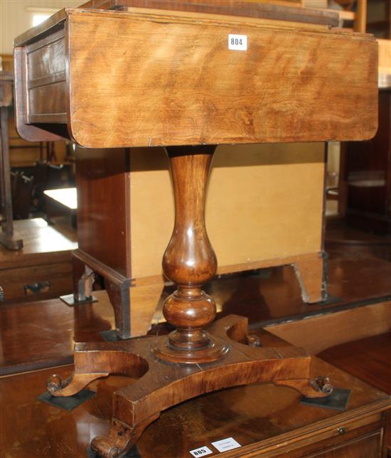 Victorian mahogany Pembroke work table